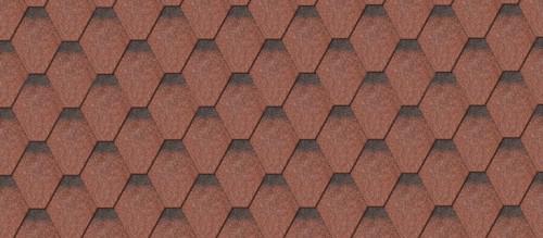 Гибкая черепица IKO Superglass Hex Tile Red