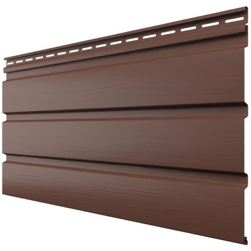 Софит пластиковый тройной сплошной Каштан 3000*340мм ТехноНИКОЛЬ