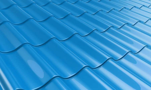 Металлочерепица Монтеррей глянцевая 0.4±0.07мм Полиэстер Россия/Азия RAL 5021 (голубой) Металлик и КО