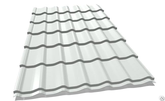 Металлочерепица Монтеррей 0.4±0.07мм Полиэстер Россия/Азия RAL 1015 (бежевый) Металлик и КО