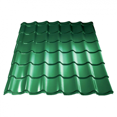 Металлочерепица Монтеррей 0.4±0.07мм FLOK Азия RAL 6005 (зеленый) Металлик и КО