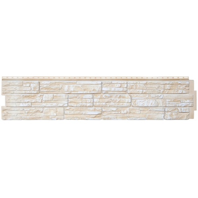 Сайдинг виниловый Я- фасад (Grand Line) Скала Слоновая кость 1476*312мм