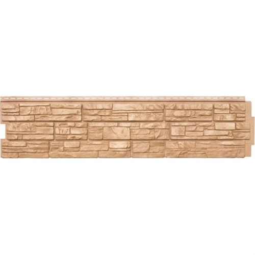 Сайдинг виниловый Я- фасад (Grand Line) Крымский сланец Янтарный 1487*306мм