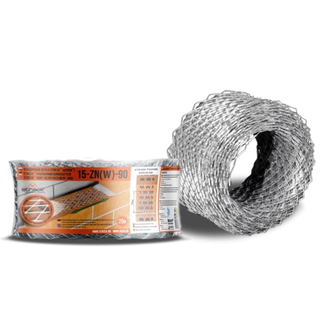 Сетка кладочная ЦПВС Штрек сталь оцинкованная 15х15х 1,5мм 0.09х 20.0м рулон ТУ