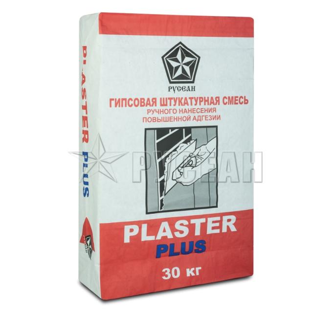 Штукатурка гипсовая Русеан Plaster плюс серый 30кг