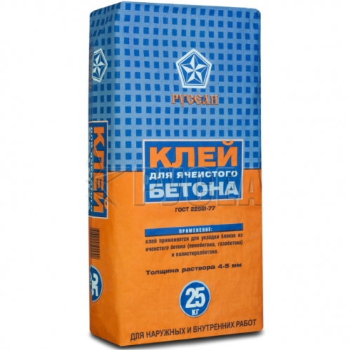 Клей Русеан для ячеистого бетона 25кг
