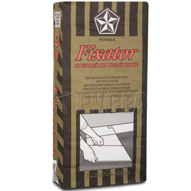 Клей Русеан Fixator для плитки серый 25кг