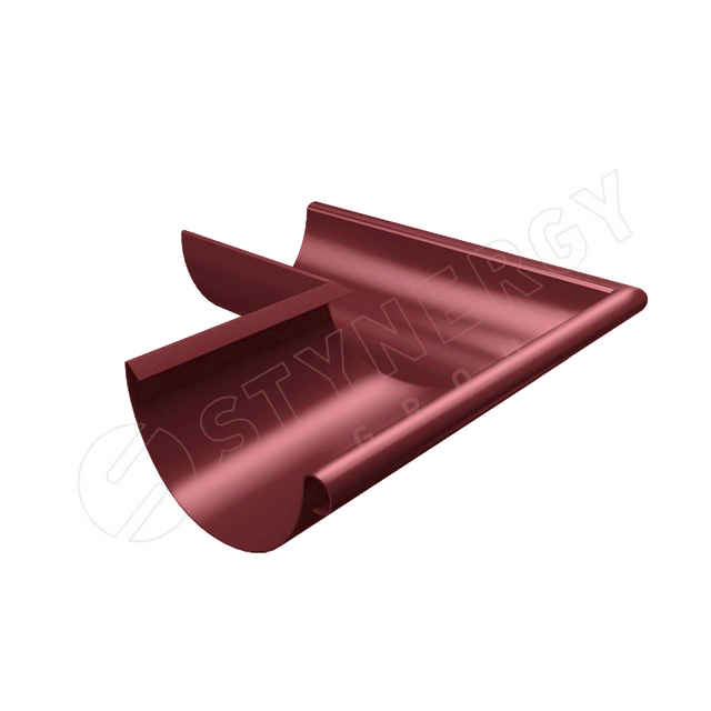 Угол 90 гр. внешний Stynergy 125мм Полиэстер RAL 3005 (вишневый)
