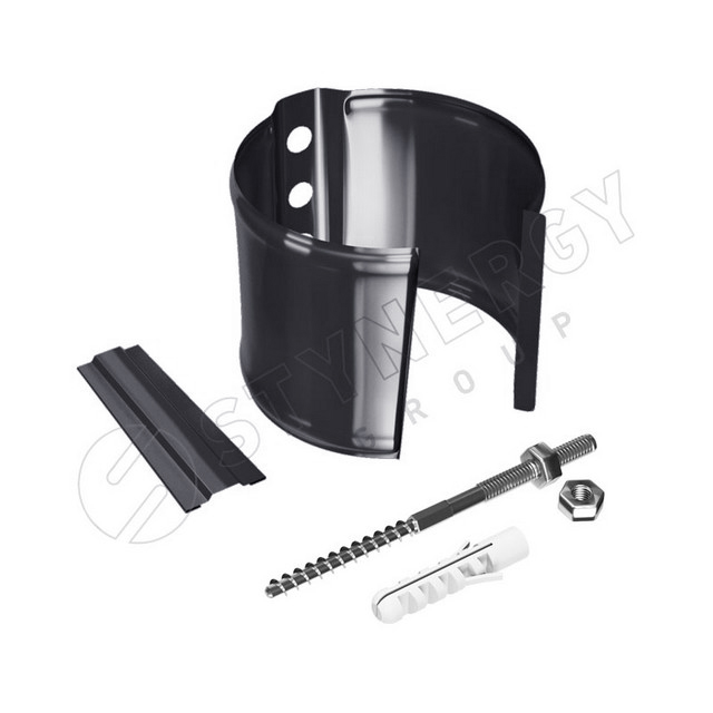 Держатель трубы/ хомут (кирпич) Stynergy 90мм Полиэстер RAL 7024 (серый)