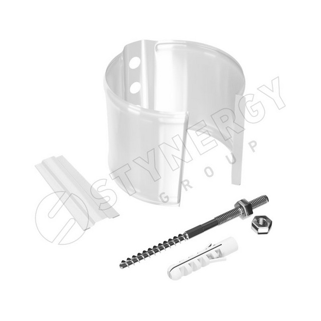 Держатель трубы/ хомут (кирпич) Stynergy 90мм Полиэстер RAL 9003 (белый)