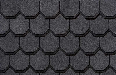 Четырехслойная гибкая черепица CertainTeed Carriage House Shangle black pearl
