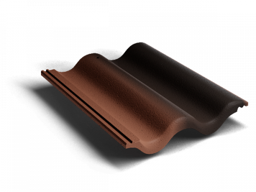 Цементно-песчаная черепица рядовая, Kriastak, Antik коричневый