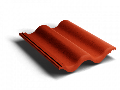 Цементно-песчаная черепица рядовая, Kriastak, Classic красный