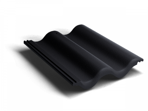 Цементно-песчаная черепица рядовая, Kriastak, Classic черный