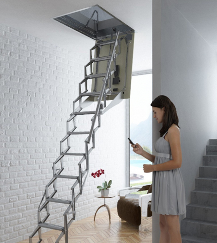 ЧЕРДАЧНАЯ ЛЕСТНИЦА С ЭЛЕКТРОПРИВОДОМ FANTOZZISCALE MOTOR BASE ИТАЛИЯ