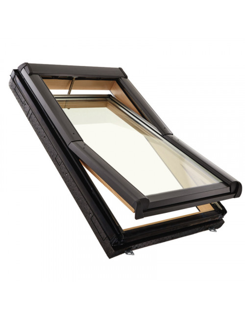 Окно мансардное WDT R45 H N WD AL с электроприводом HE_ дерево ROTO