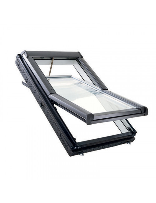 Окно мансардное WDT R45 K N WD AL с электроприводом HE_ пластик ROTO